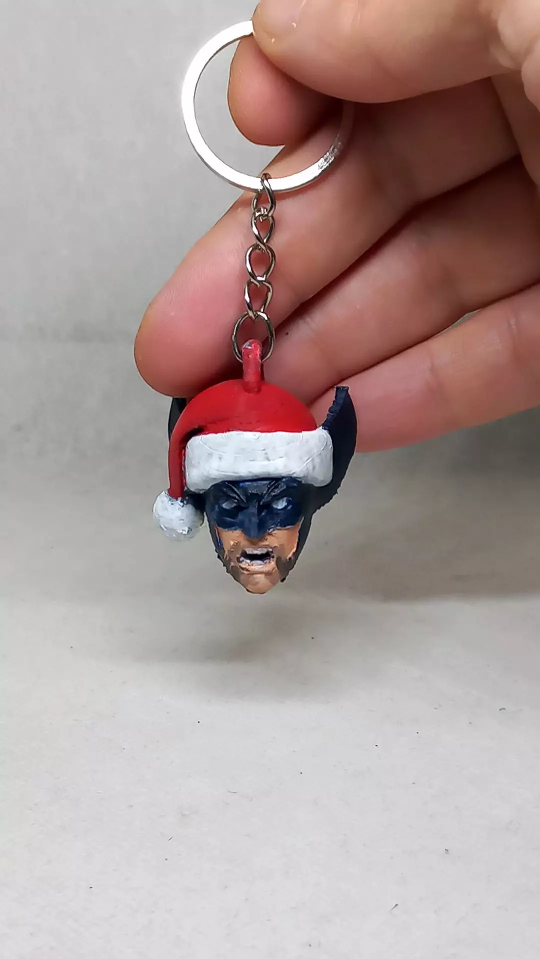 santa wolverine keychain  3D print model_0
