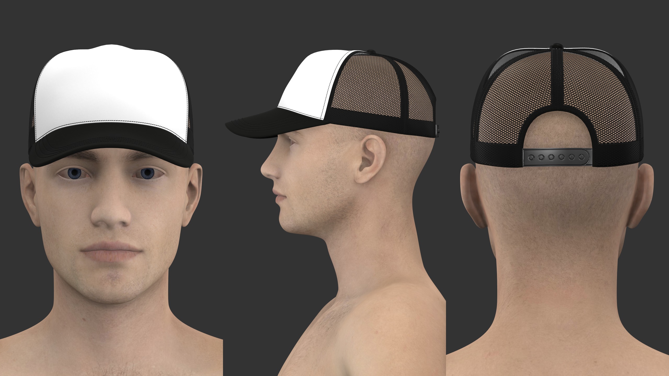 CASUAL CAPS PACK genesis8 highpoly 3D model_1