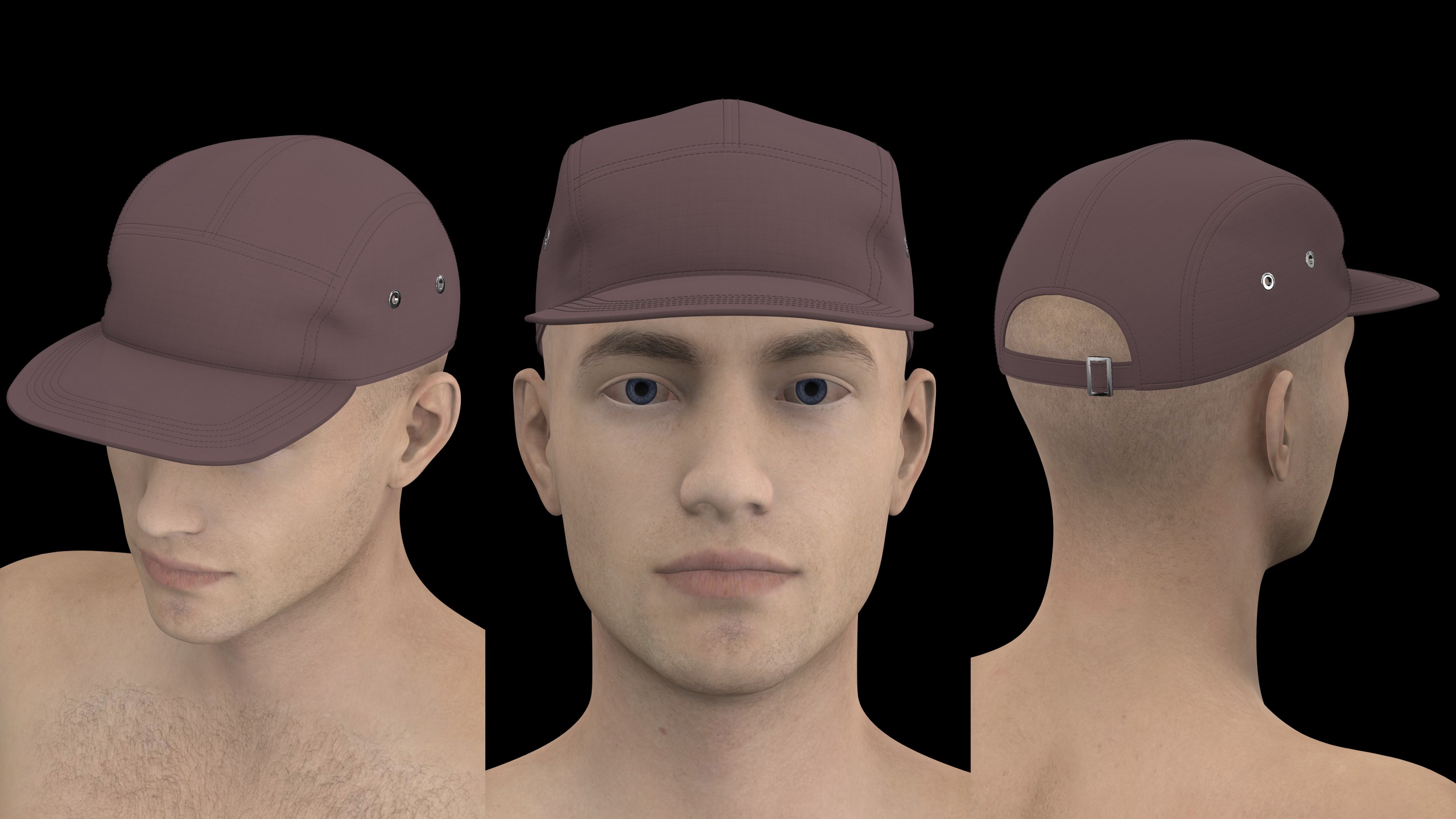 CASUAL CAPS PACK genesis8 highpoly 3D model_21