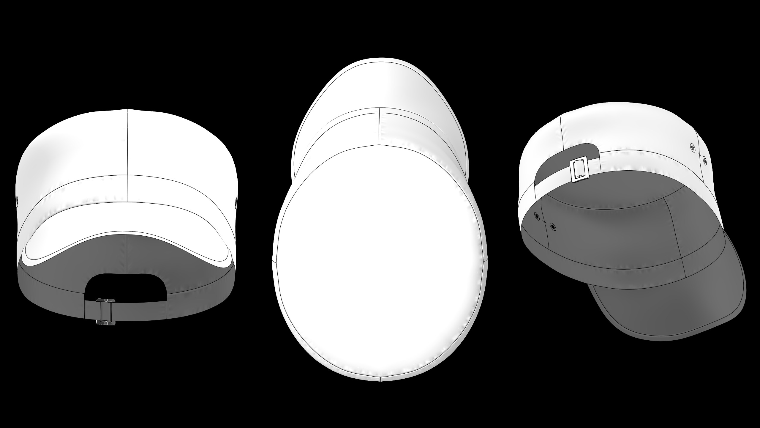 CASUAL CAPS PACK genesis8 highpoly 3D model_7