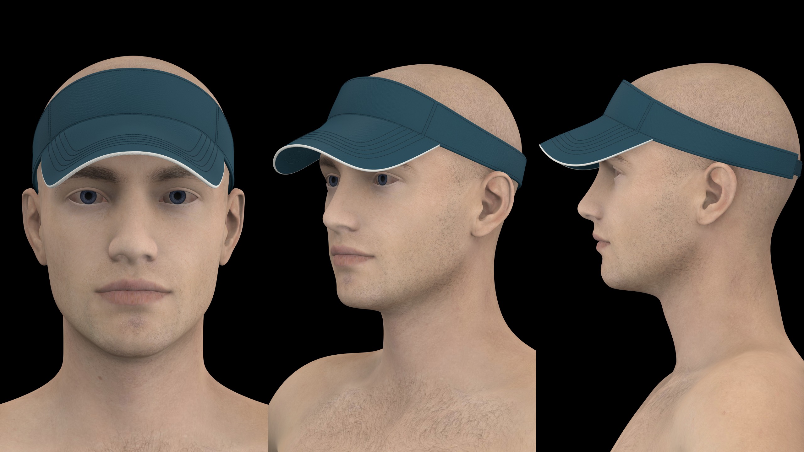 CASUAL CAPS PACK genesis8 highpoly 3D model_13