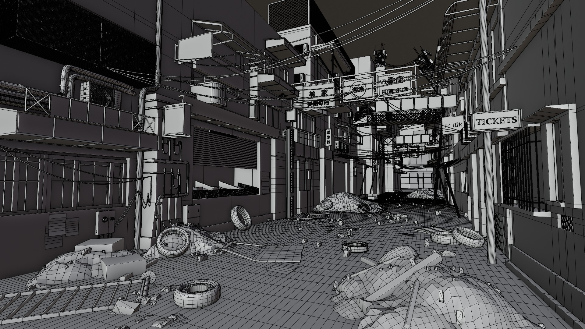 Abandoned town 3D model_12