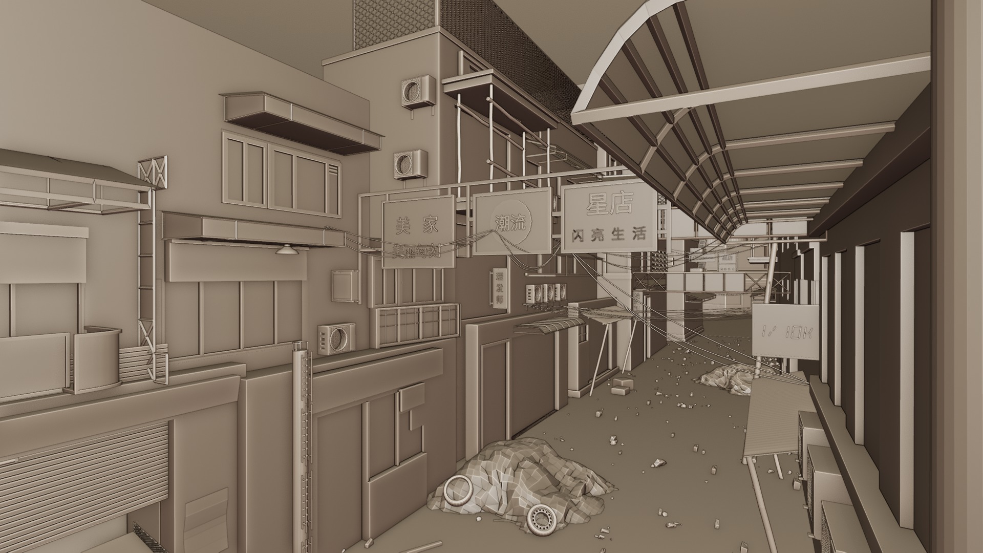 Abandoned town 3D model_26