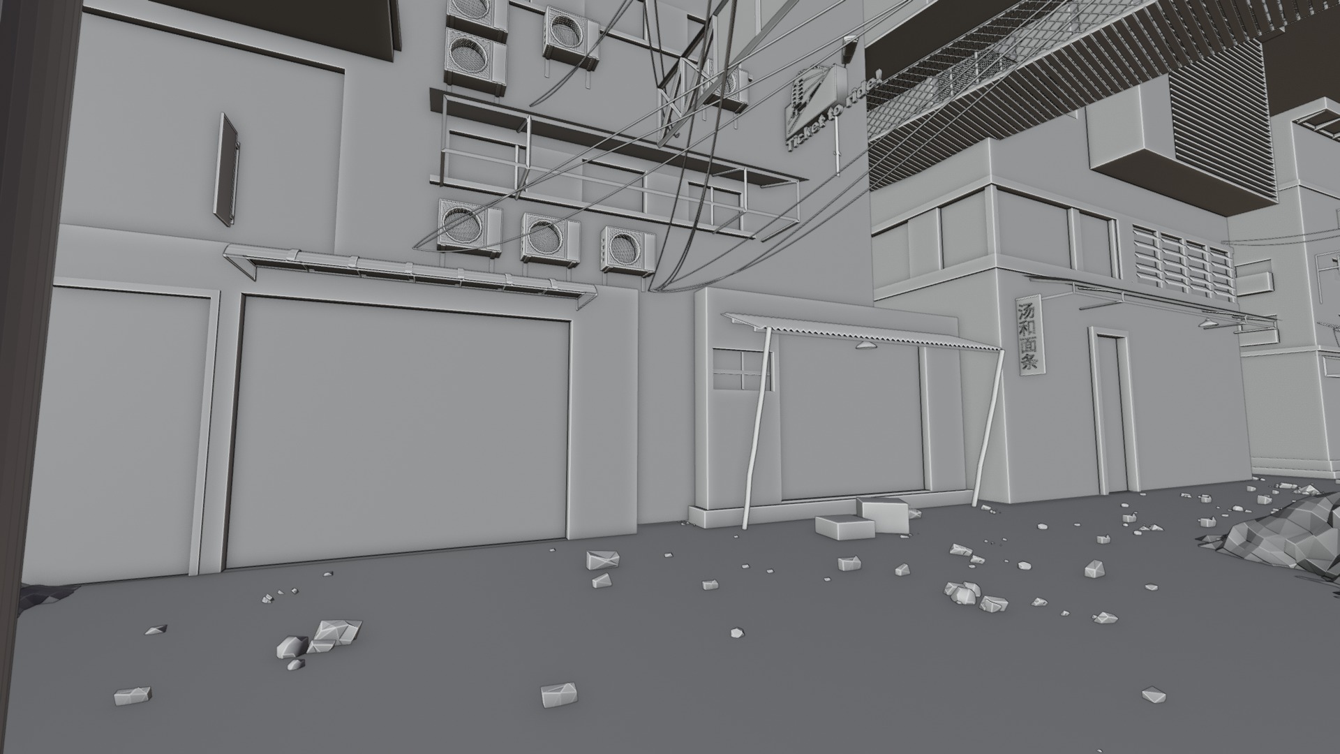 Abandoned town 3D model_11