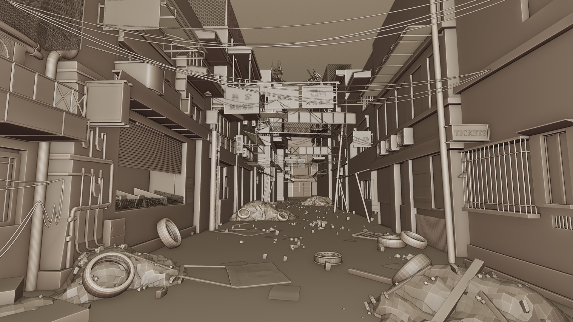 Abandoned town 3D model_25