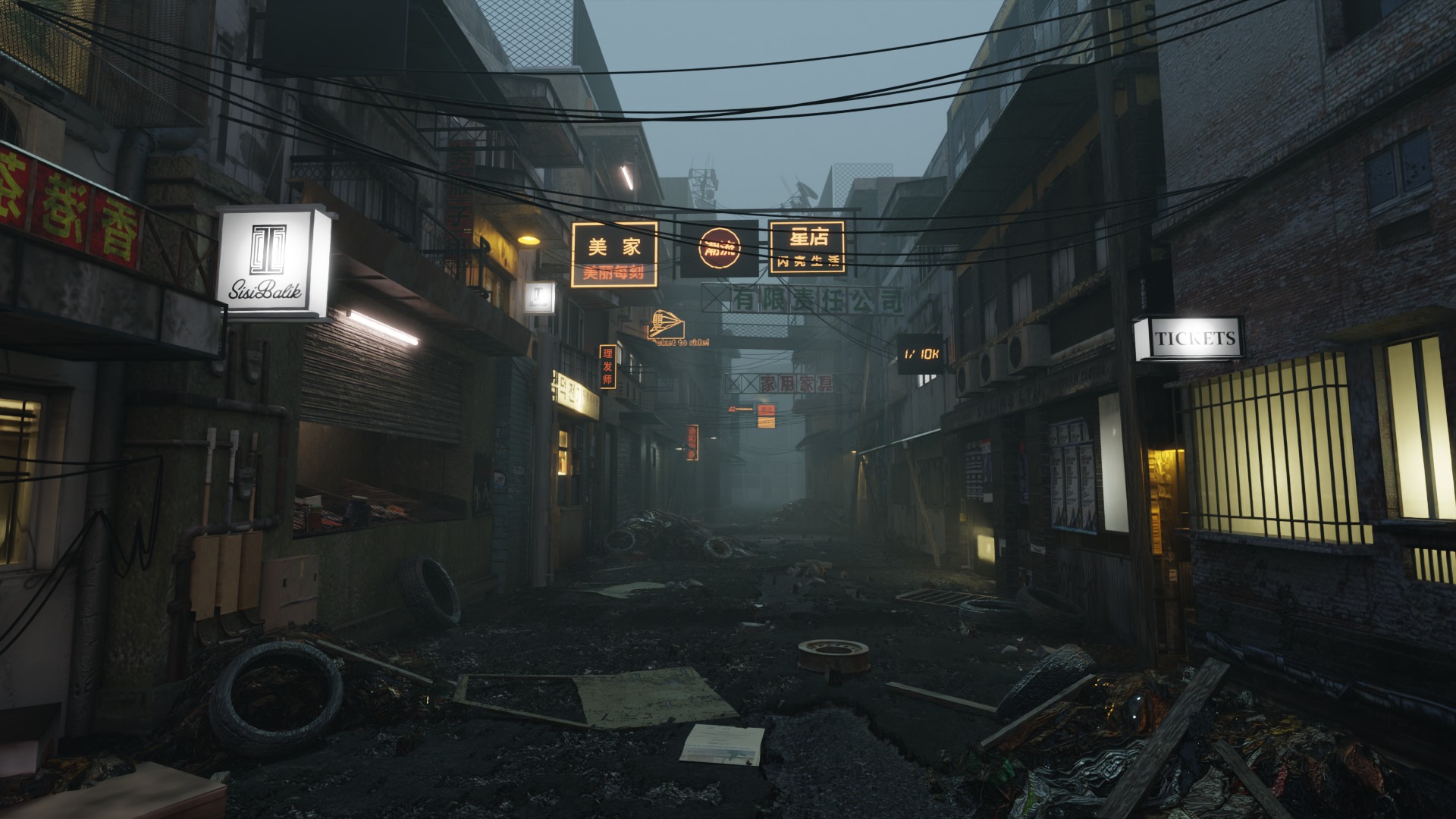 Abandoned town 3D model_1