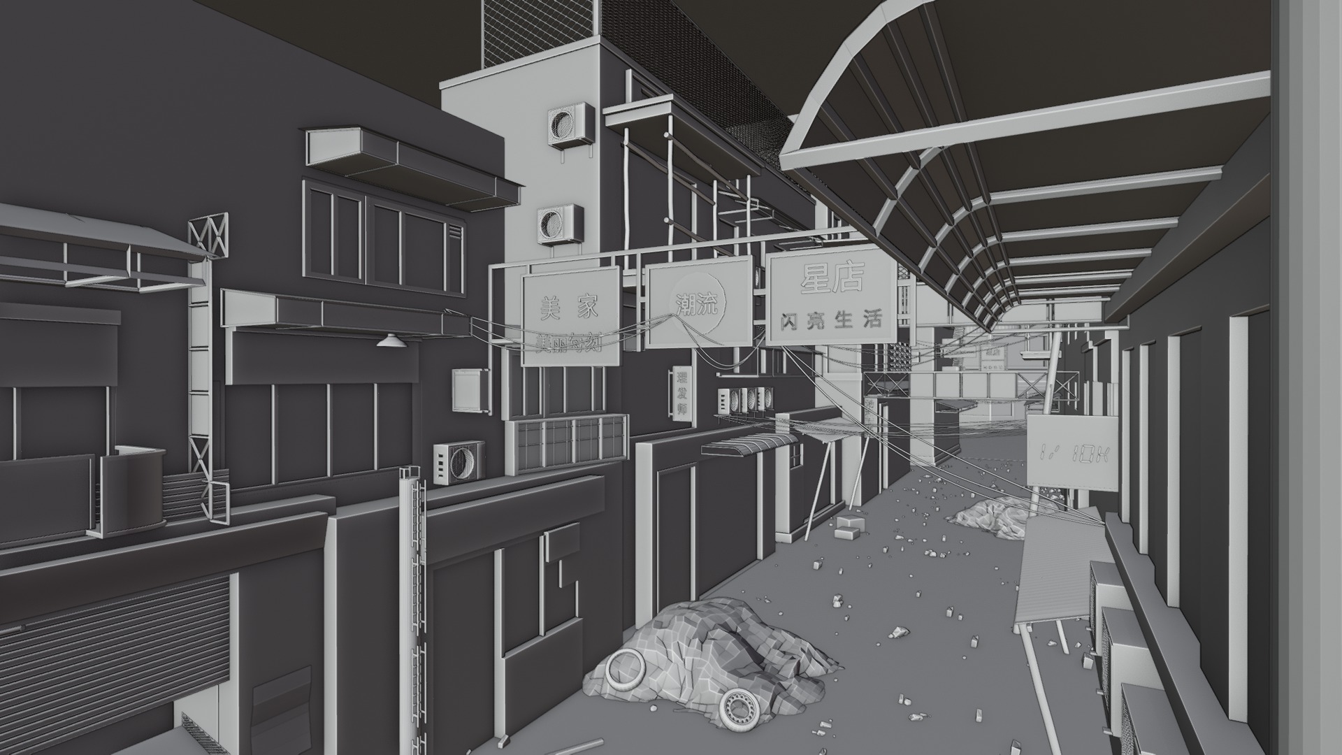 Abandoned town 3D model_8