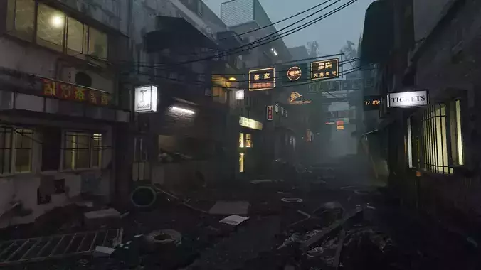 Abandoned town 3D model