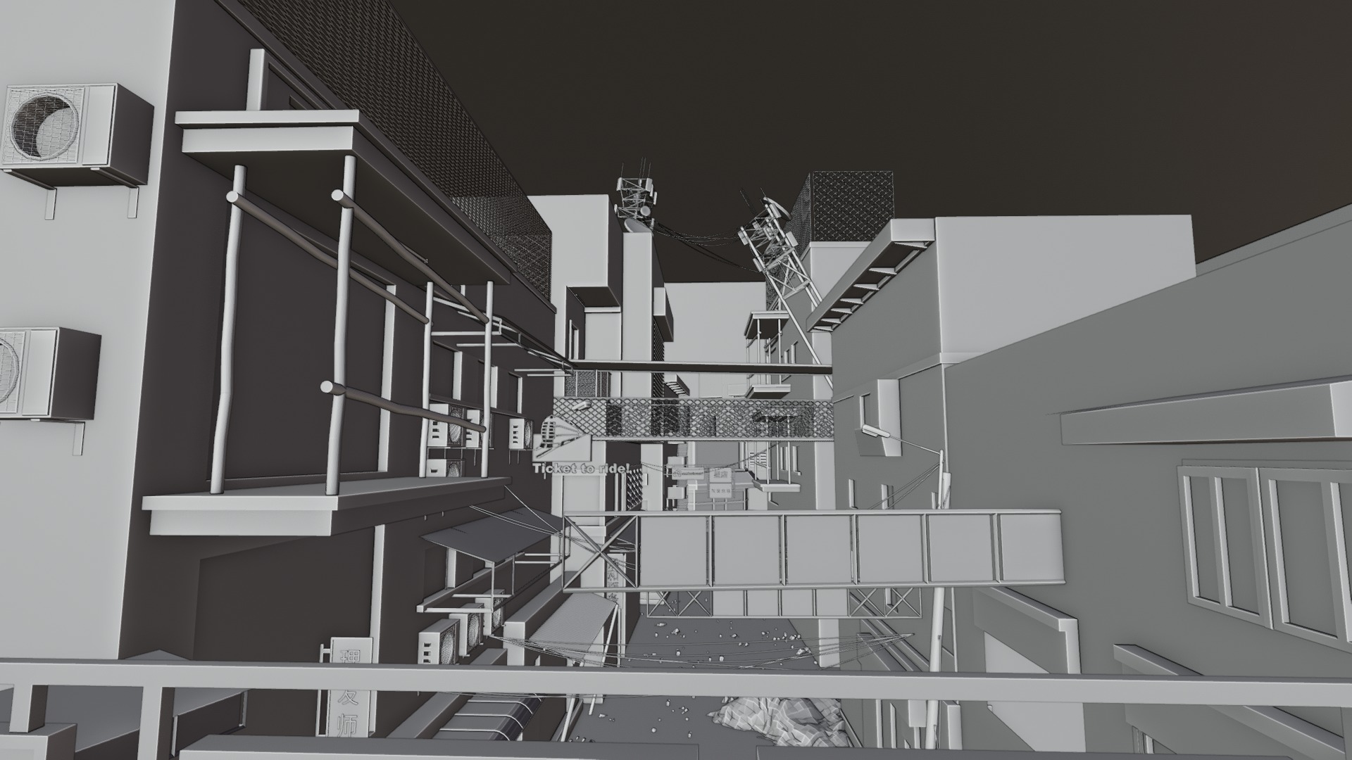 Abandoned town 3D model_9