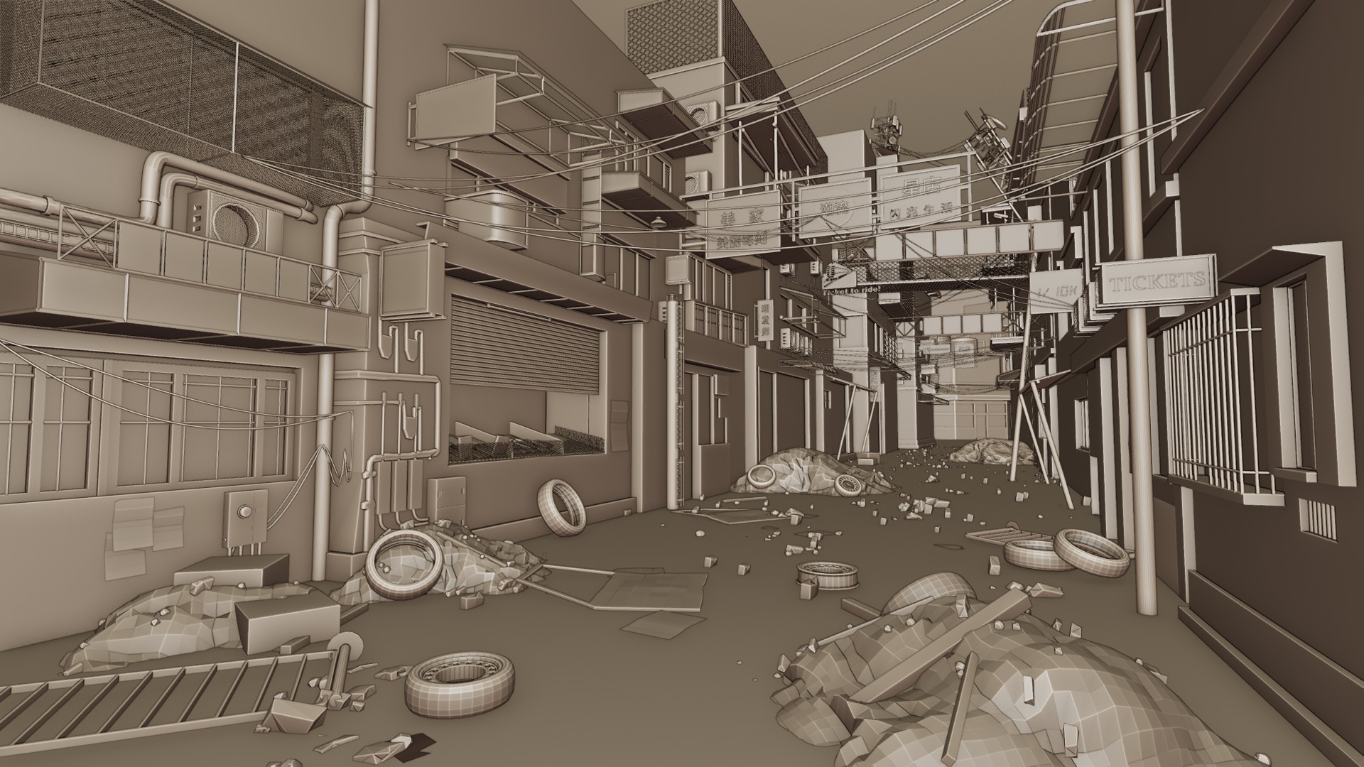 Abandoned town 3D model_24