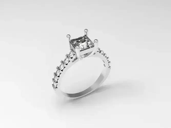Proposal ring with princess  3D print model