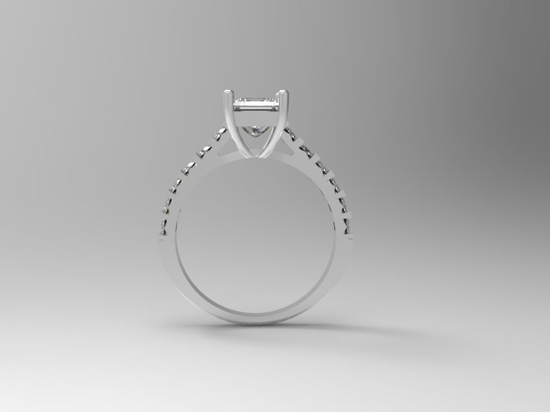 Proposal ring with princess  3D print model_5