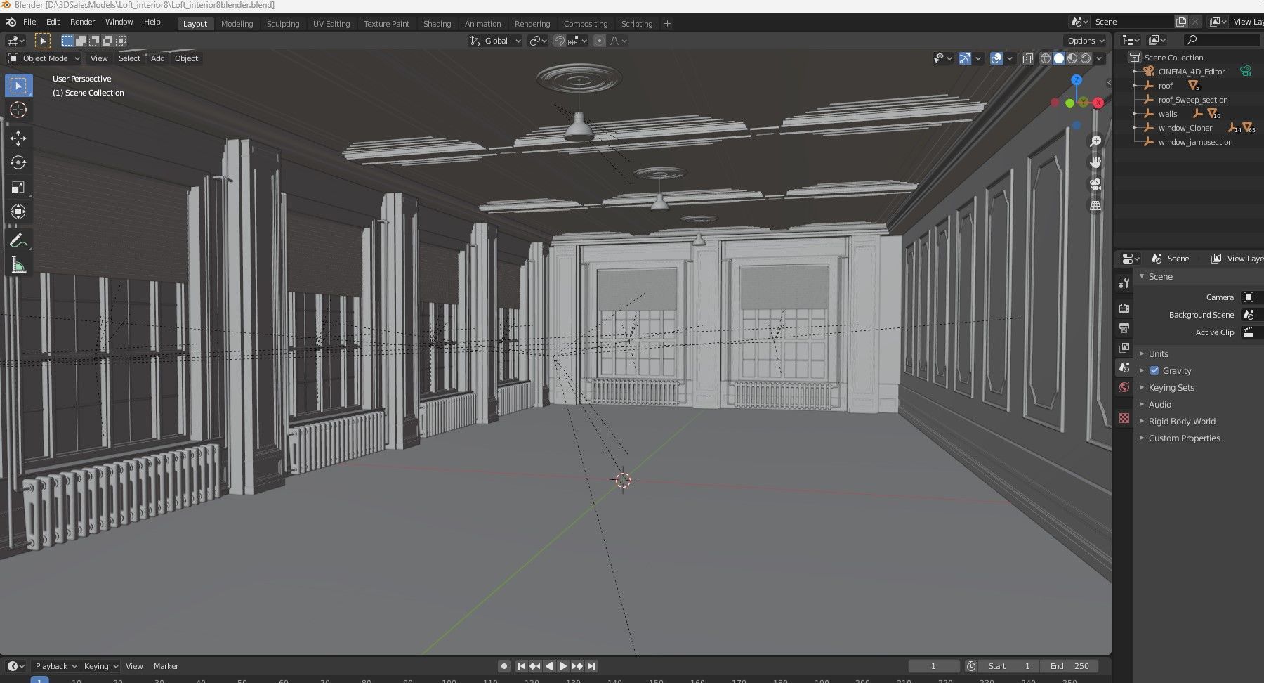 Loft interior 8 3D model_16