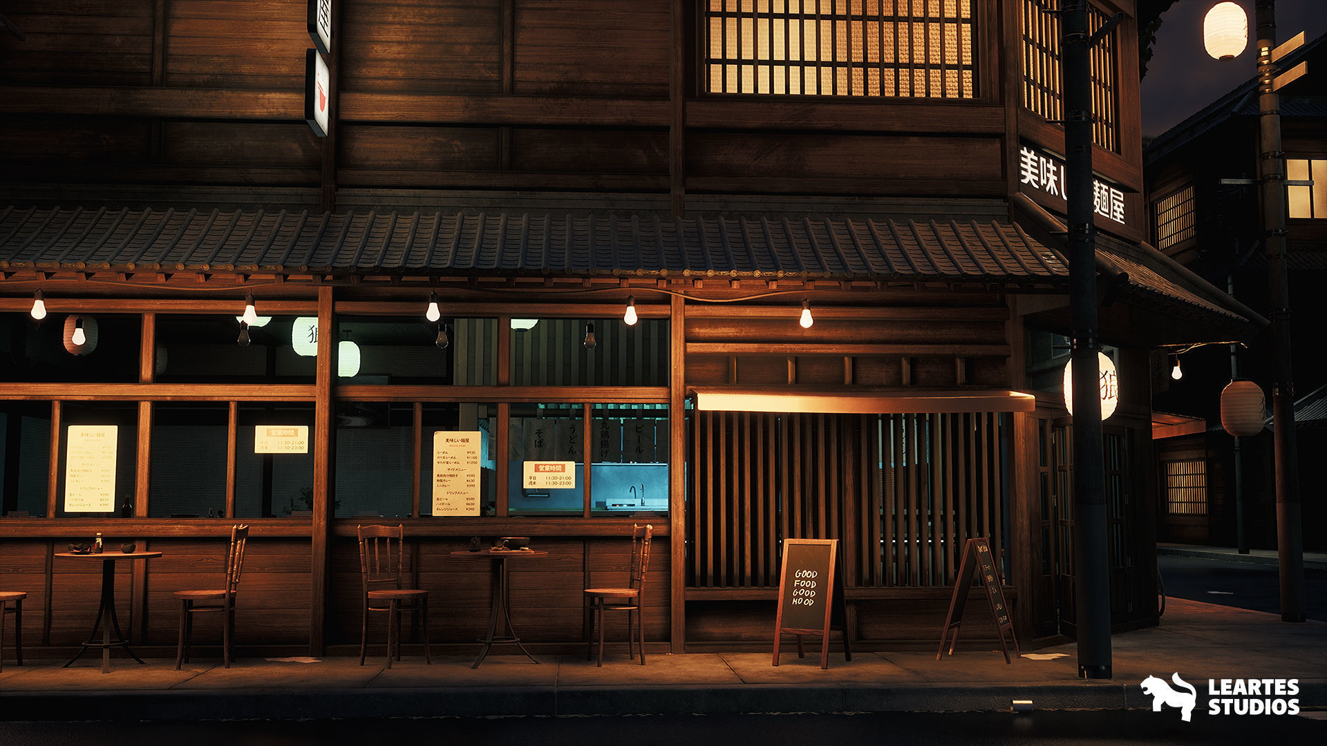 Ramen Restaurant Environment Low-poly 3D model_16