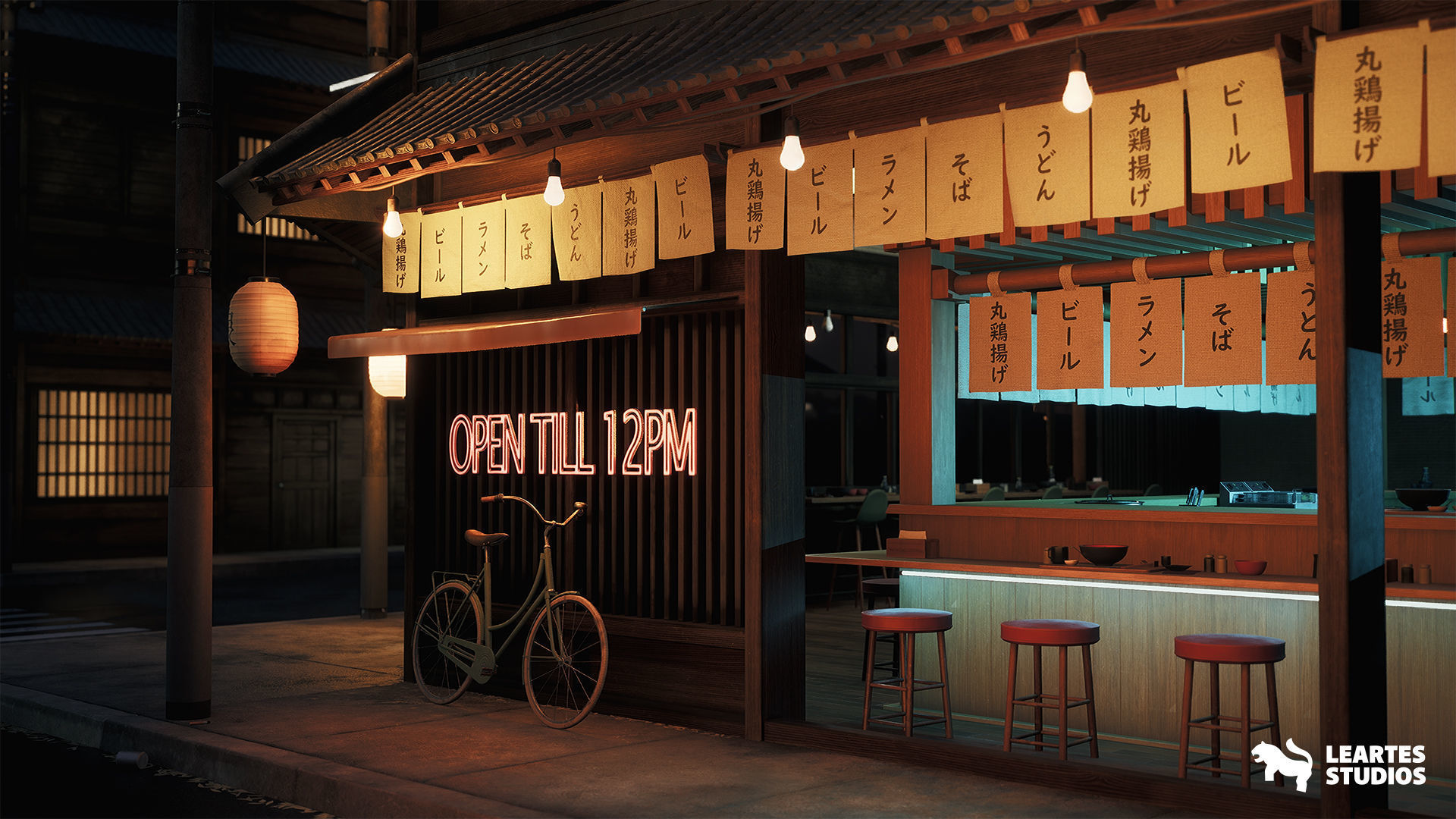 Ramen Restaurant Environment Low-poly 3D model_14