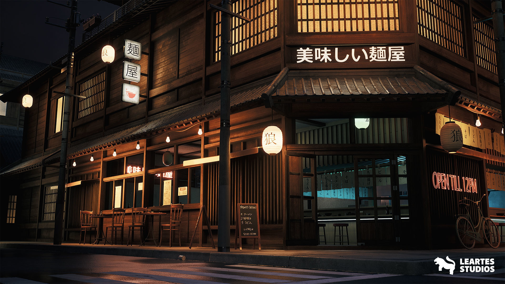 Ramen Restaurant Environment Low-poly 3D model_5