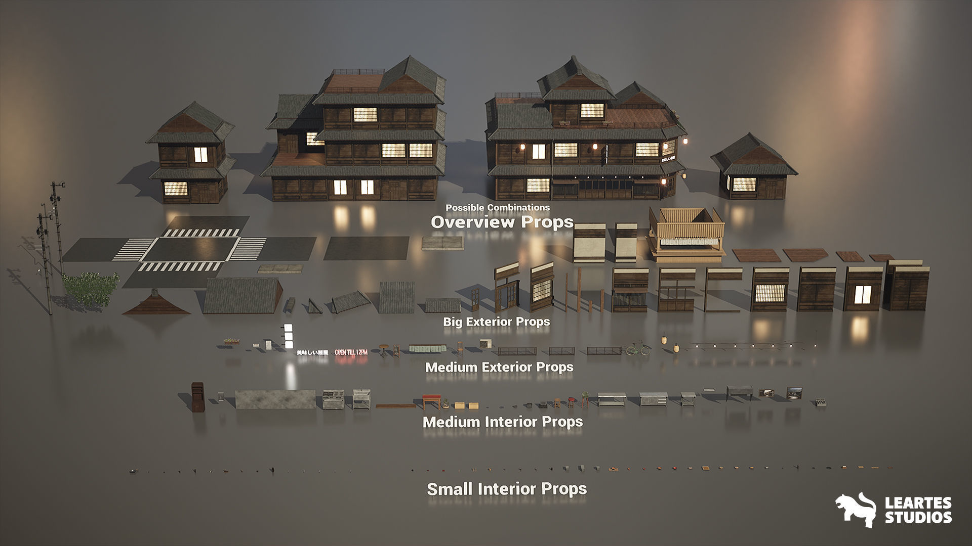 Ramen Restaurant Environment Low-poly 3D model_19