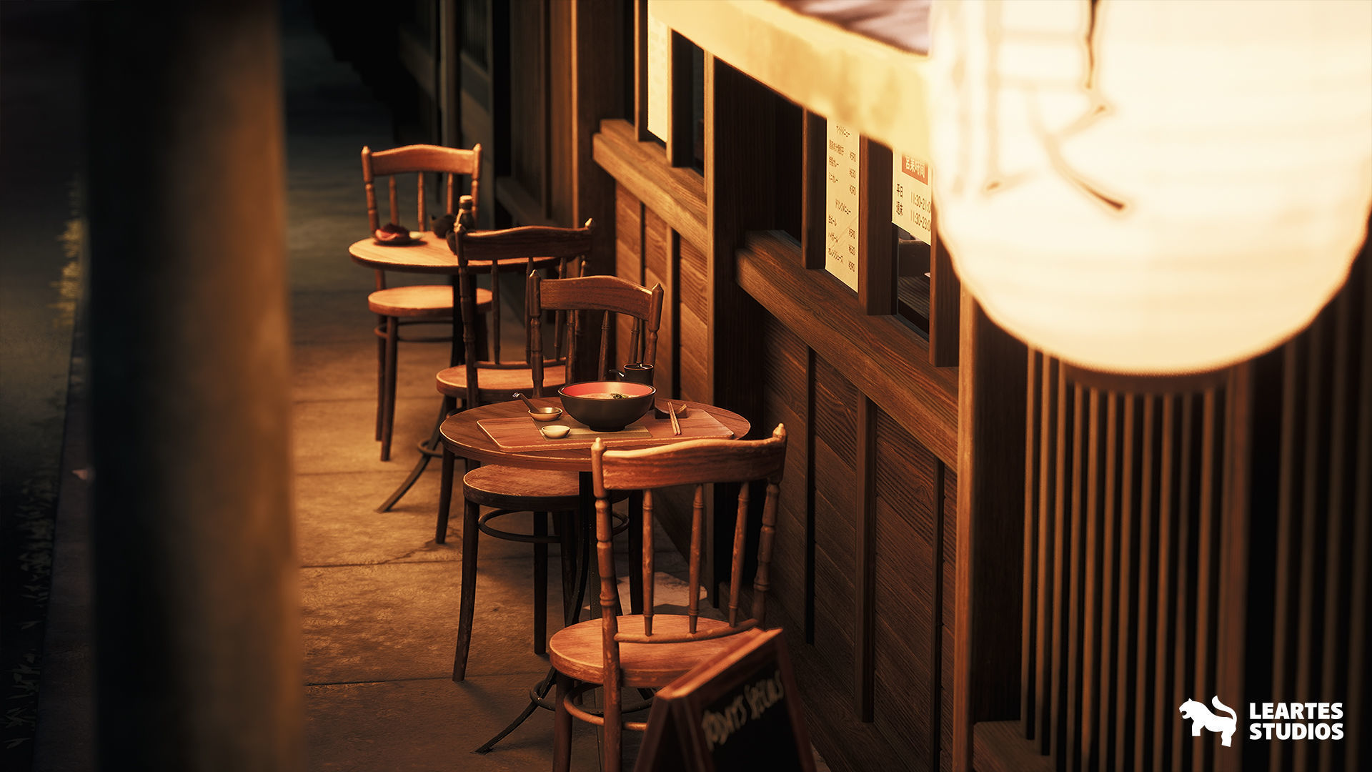 Ramen Restaurant Environment Low-poly 3D model_8