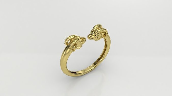 goat ring 3D print model