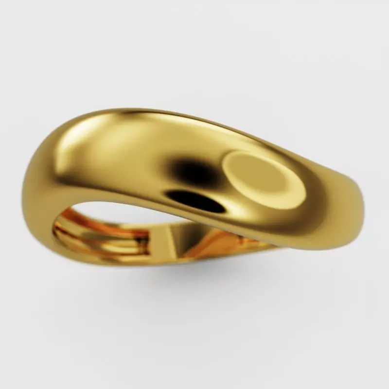 Wave ring 3D print model_0