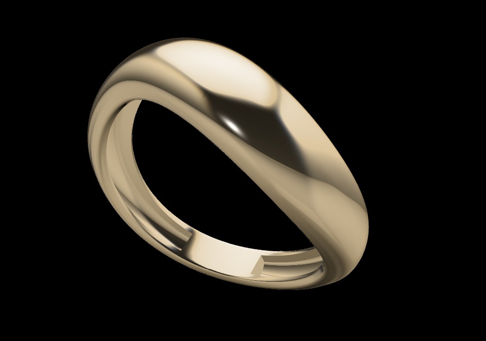 Wave ring 3D print model_26