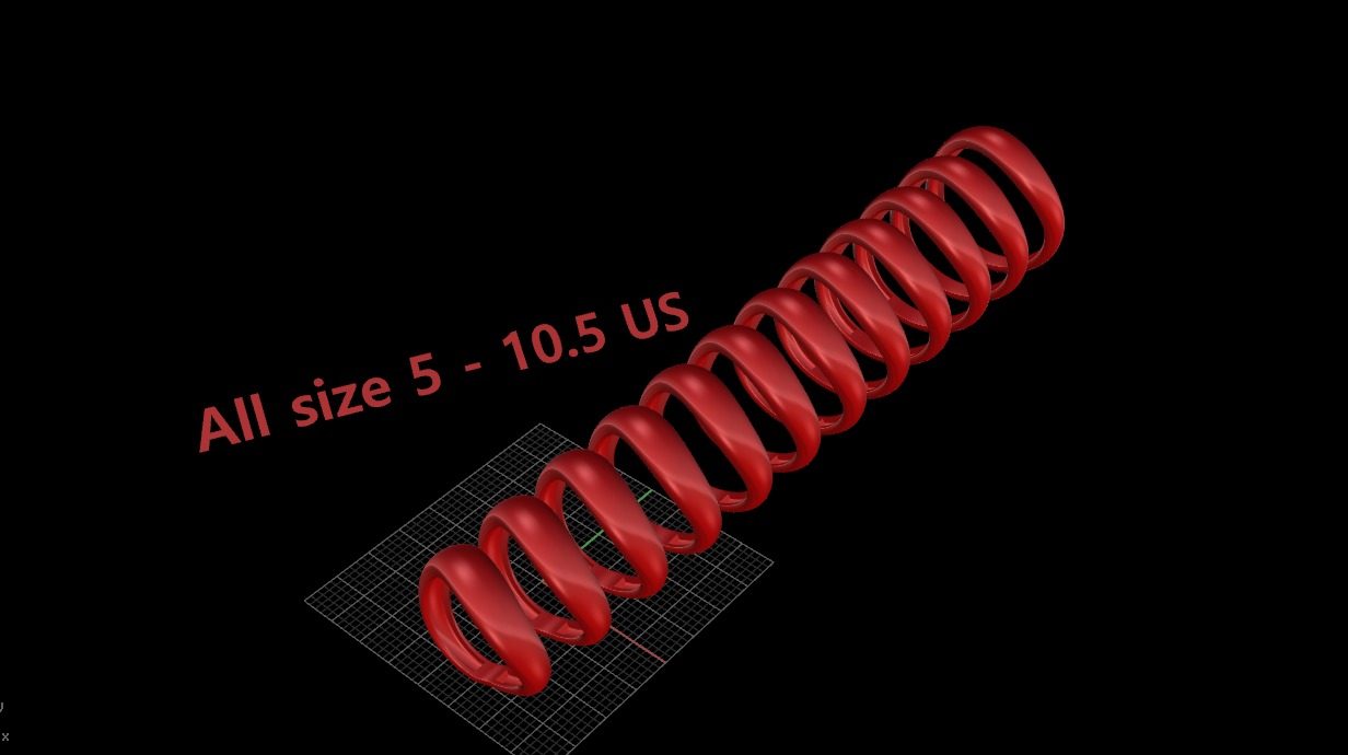 Wave ring 3D print model_8