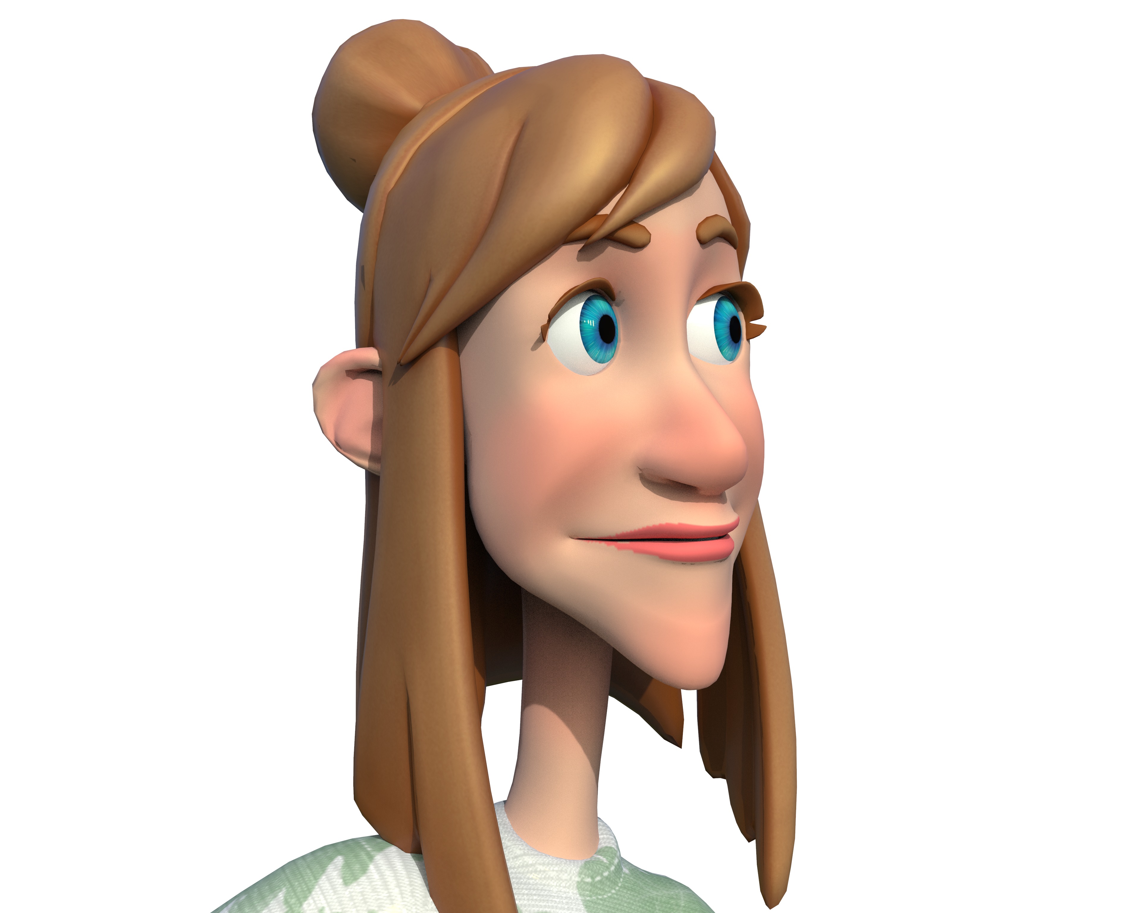 Julia Cartoon Character 3D model_3