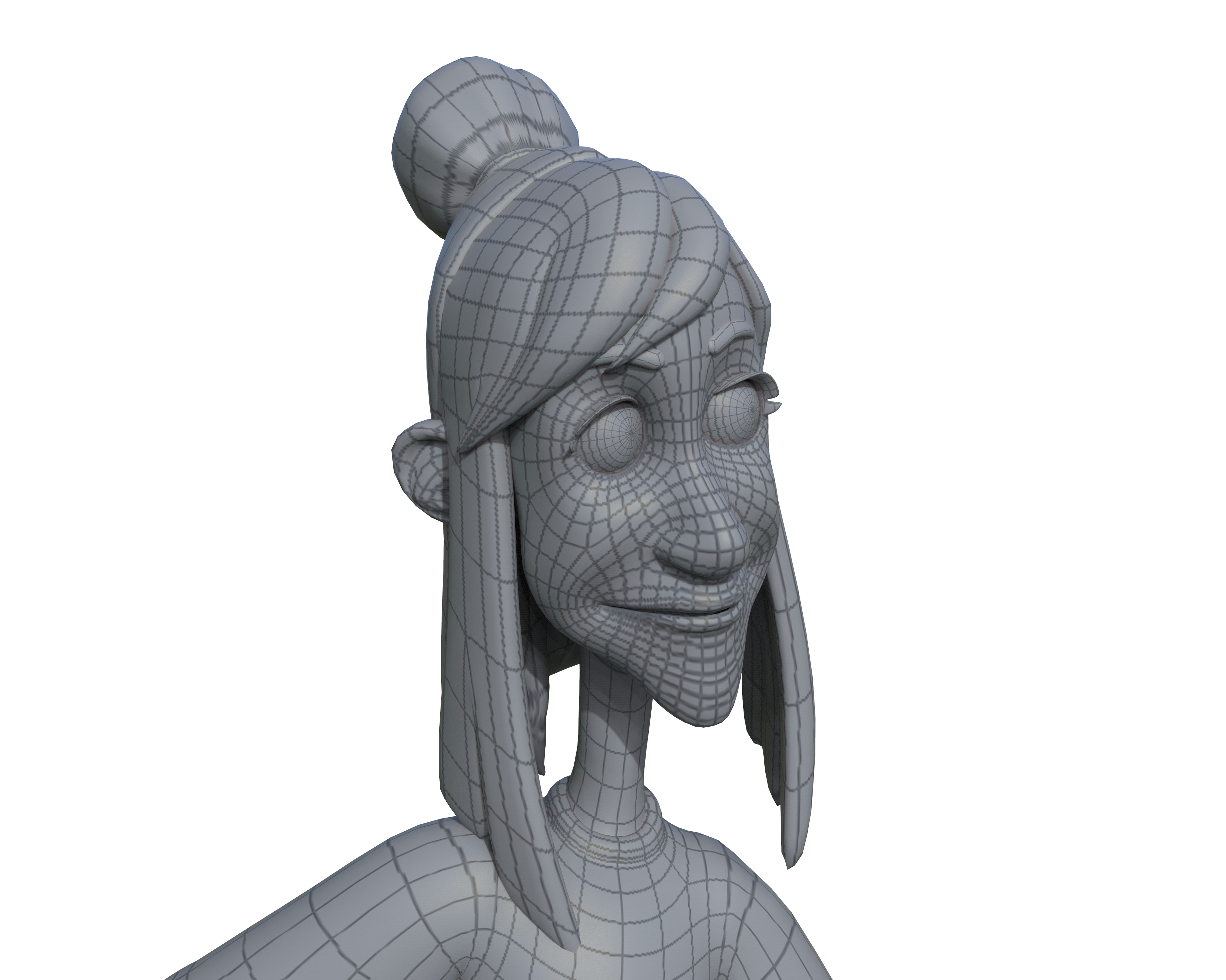 Julia Cartoon Character 3D model_9