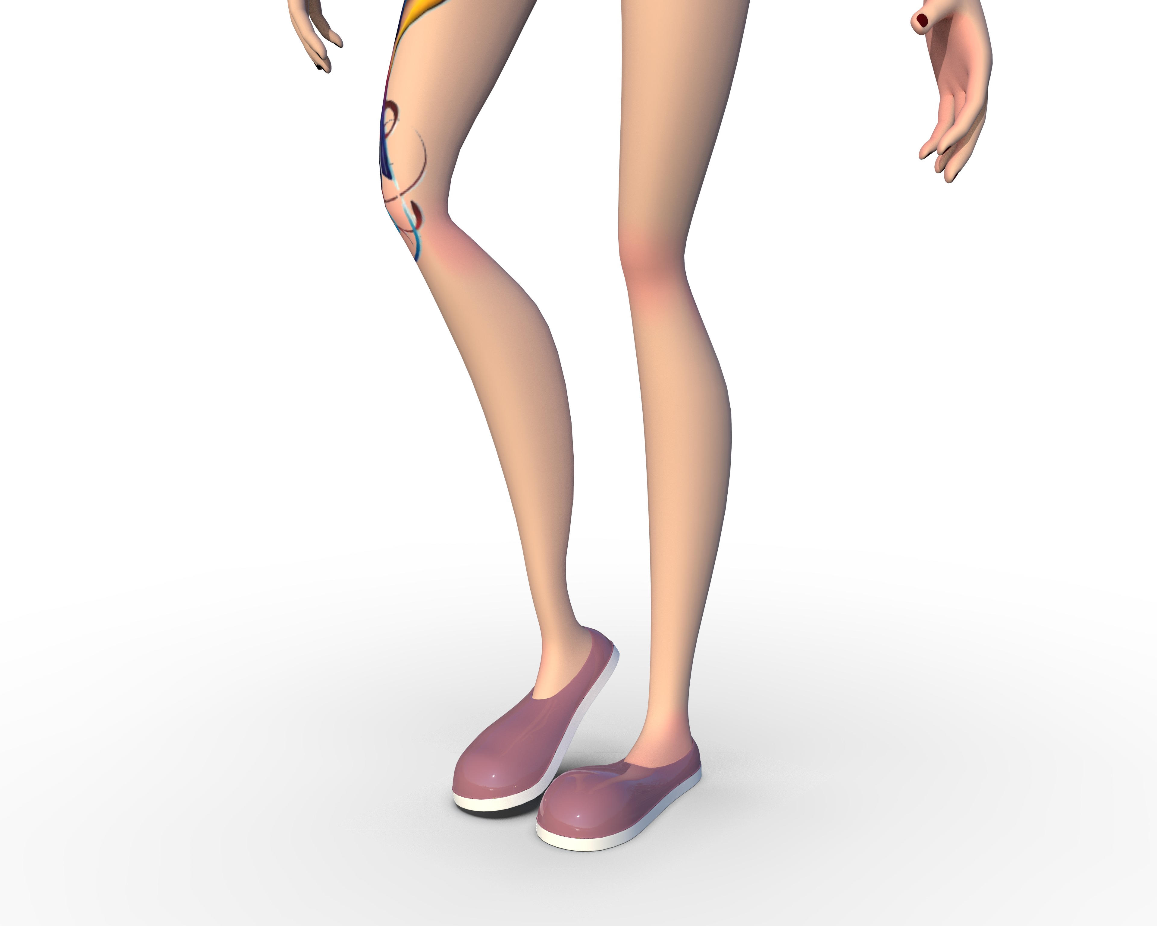 Julia Cartoon Character 3D model_6