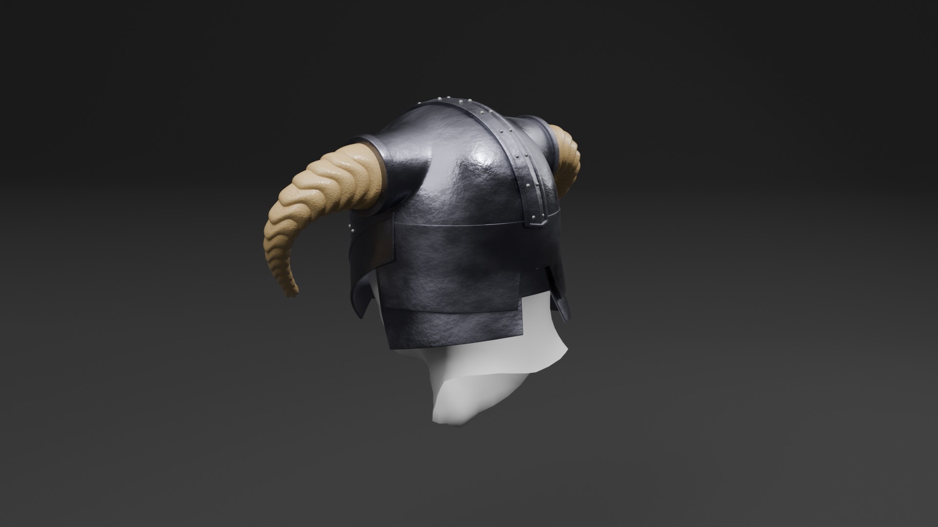VIKING HELMET 3D LOW POLY Low-poly 3D model_6