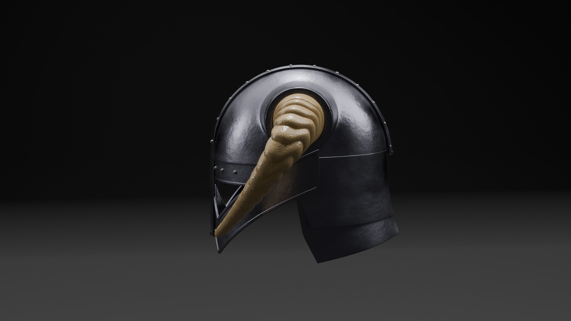 VIKING HELMET 3D LOW POLY Low-poly 3D model_2