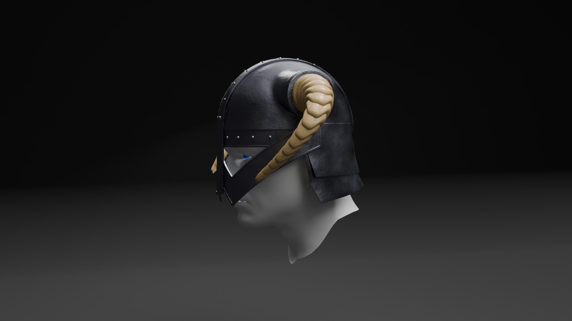 VIKING HELMET 3D LOW POLY Low-poly 3D model_5