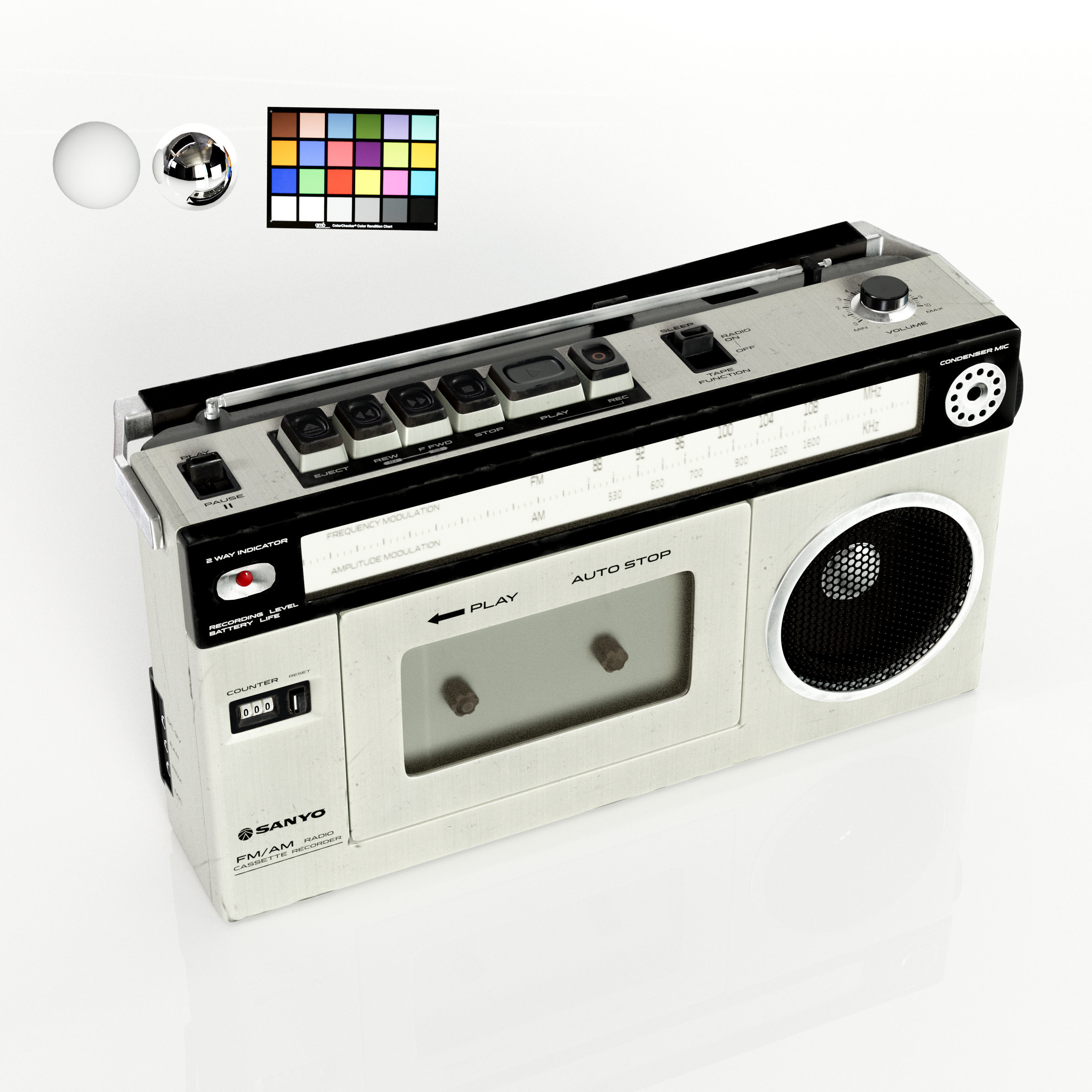 Radio Sanyo M1700F 3D model_1