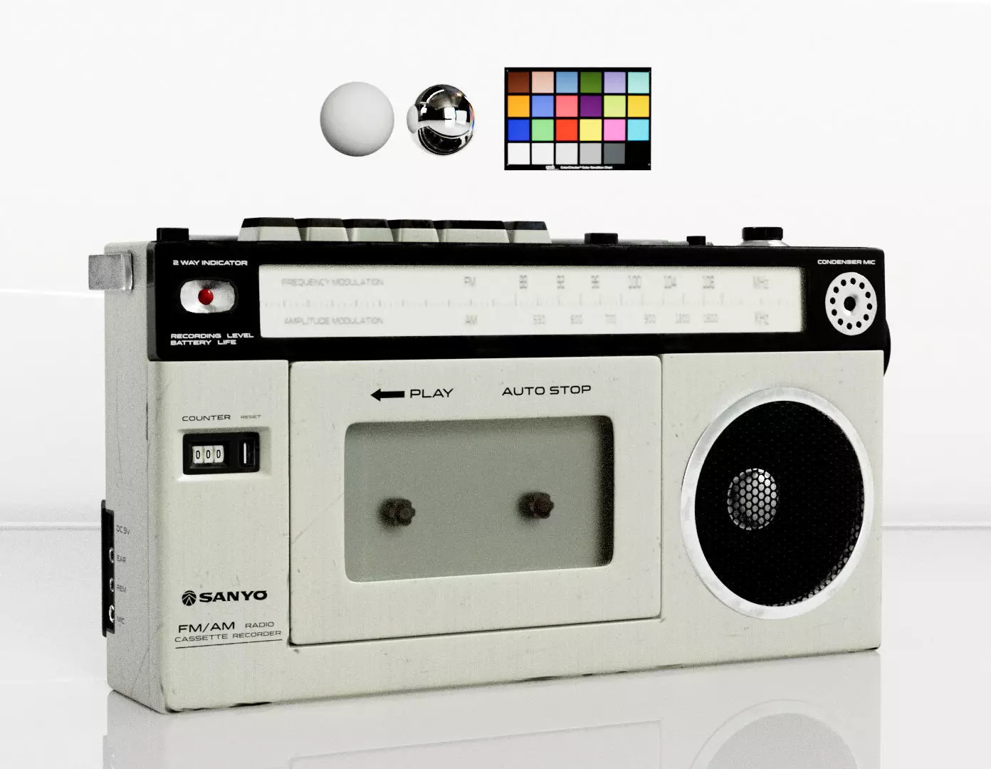 Radio Sanyo M1700F 3D model_0