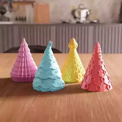 Christmas Tree Pack STL File - 107 3D print model