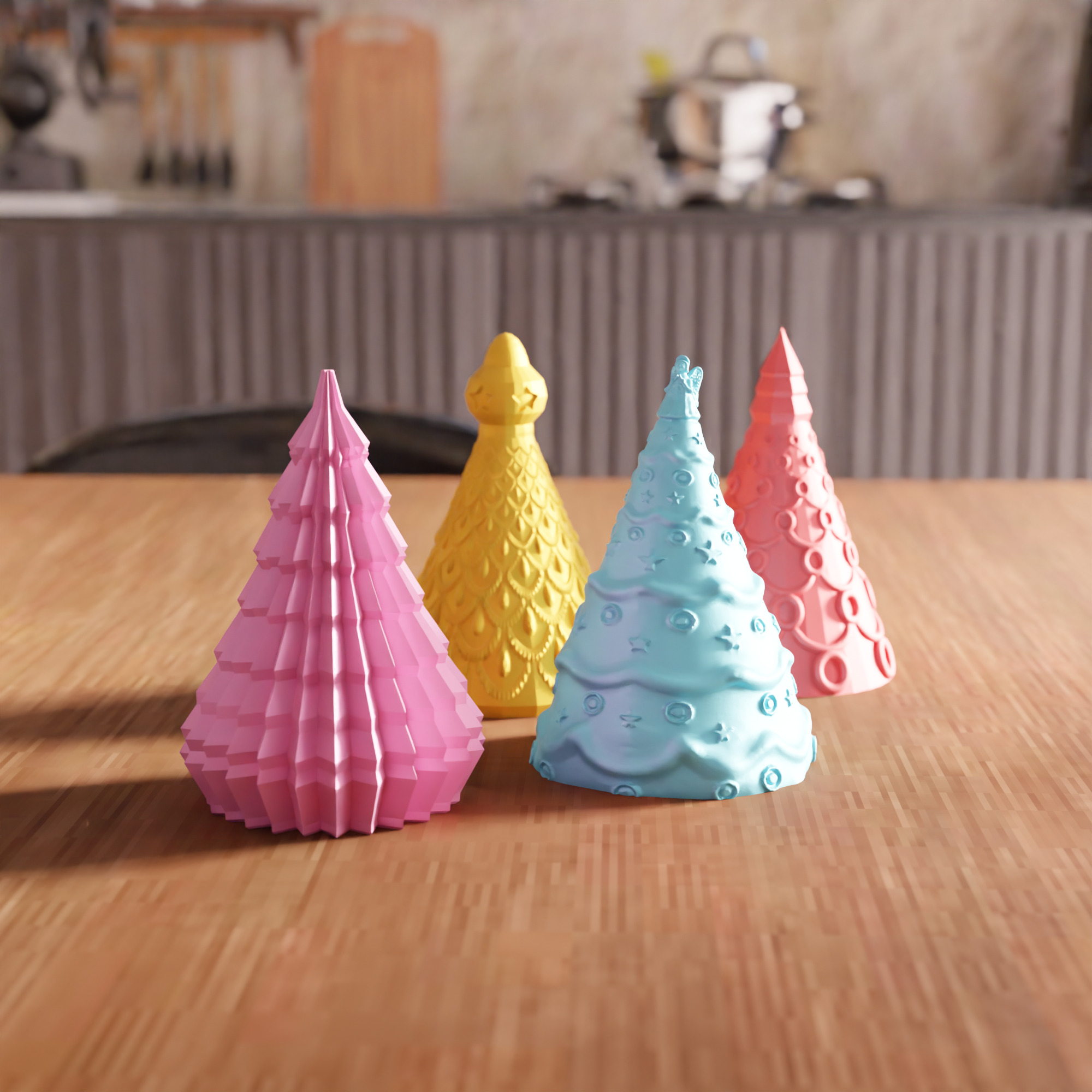 Christmas Tree Pack STL File - 107 3D print model_1