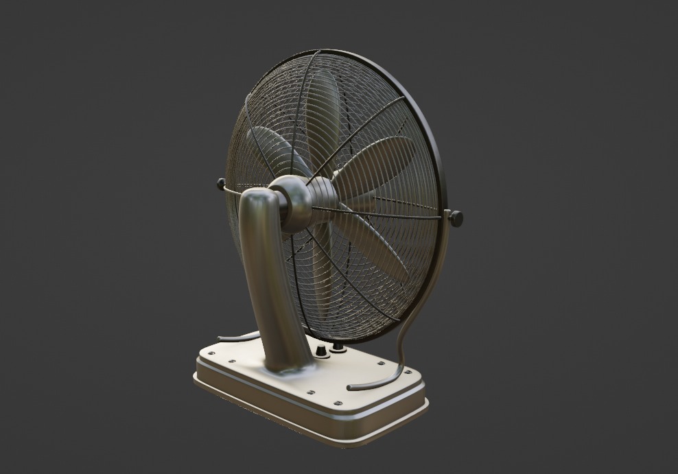 Floor Fan 3D model_2
