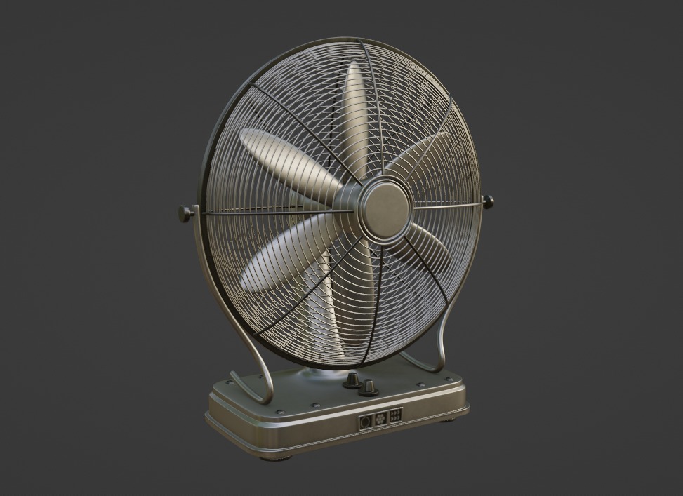 Floor Fan 3D model_1