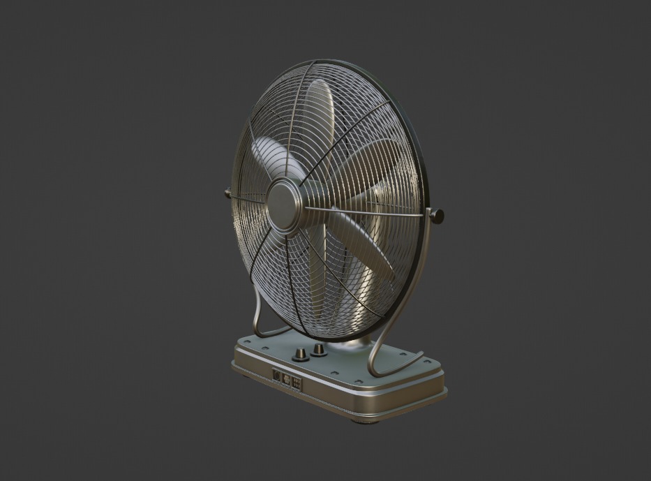 Floor Fan 3D model_4