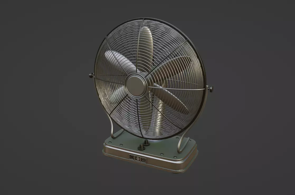Floor Fan 3D model_0