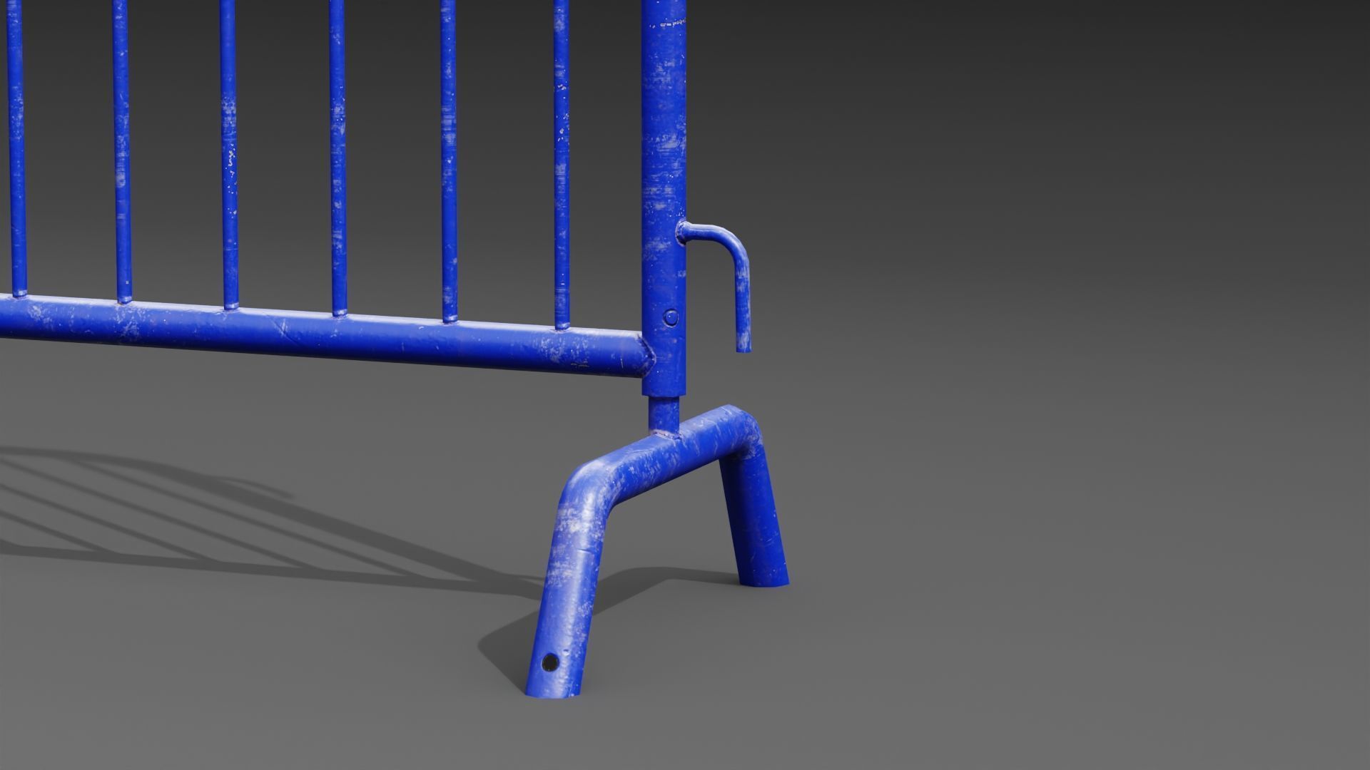 Steel Barrier PBR Game-Ready Low-poly 3D model_9