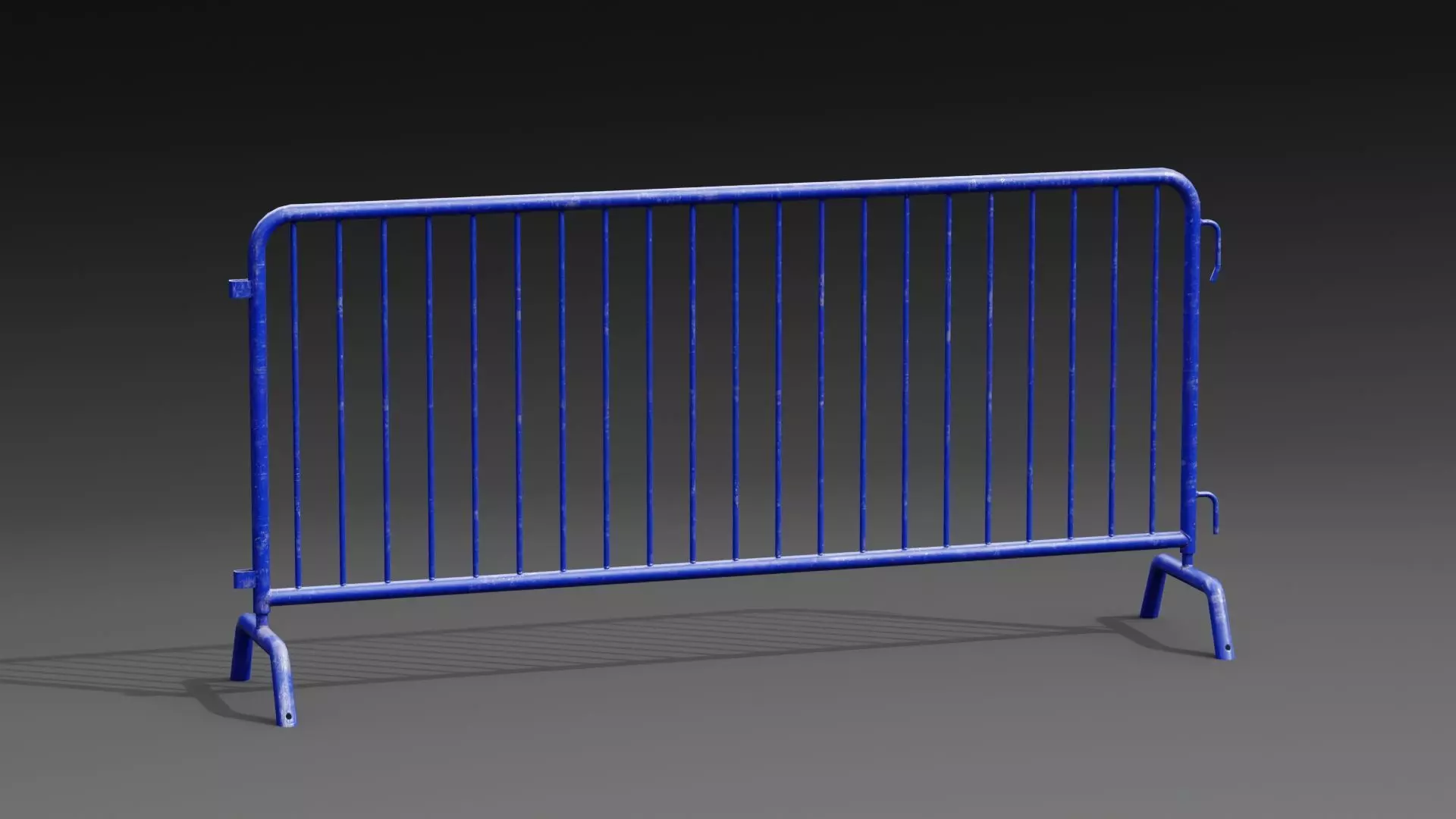 Steel Barrier PBR Game-Ready Low-poly 3D model_0