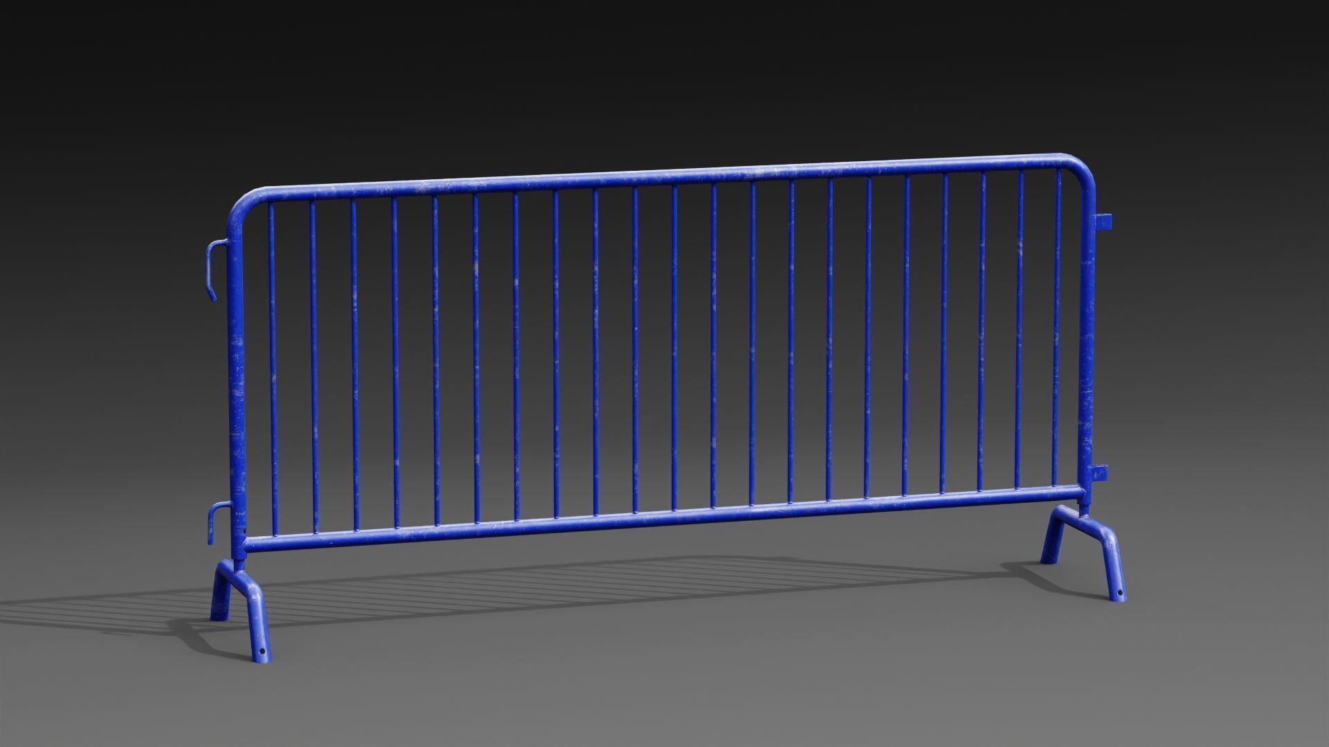Steel Barrier PBR Game-Ready Low-poly 3D model_1