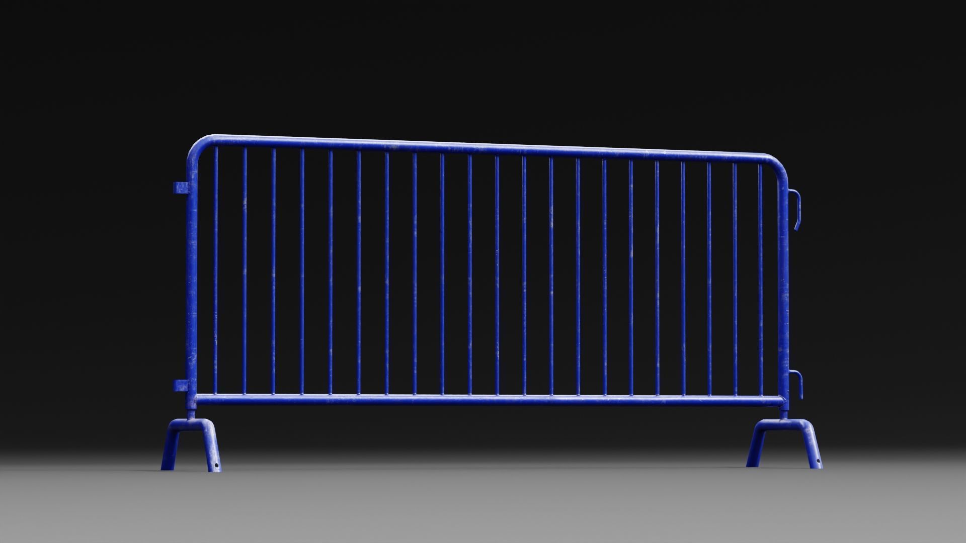 Steel Barrier PBR Game-Ready Low-poly 3D model_5