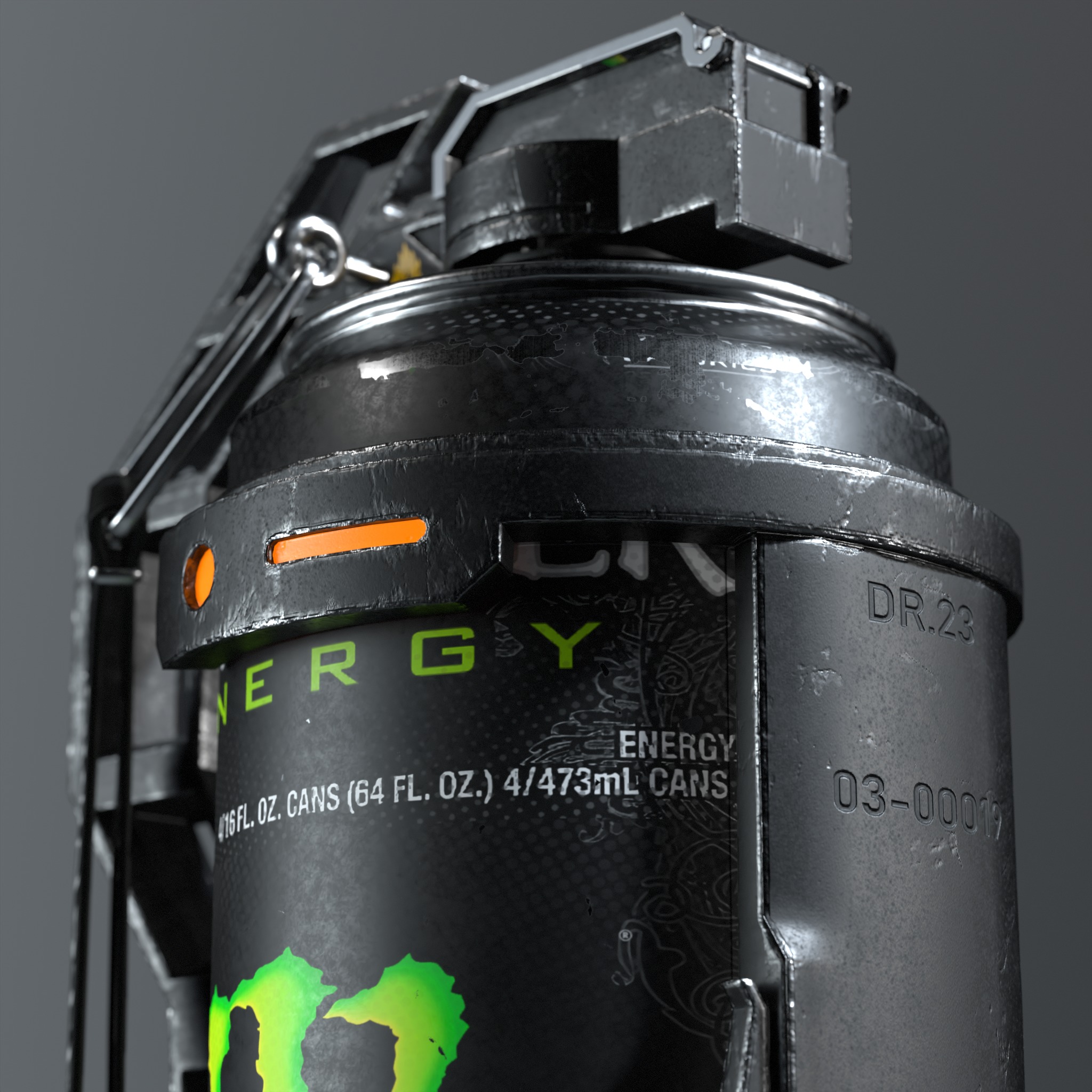 Flash Bomb Low-poly 3D model_6