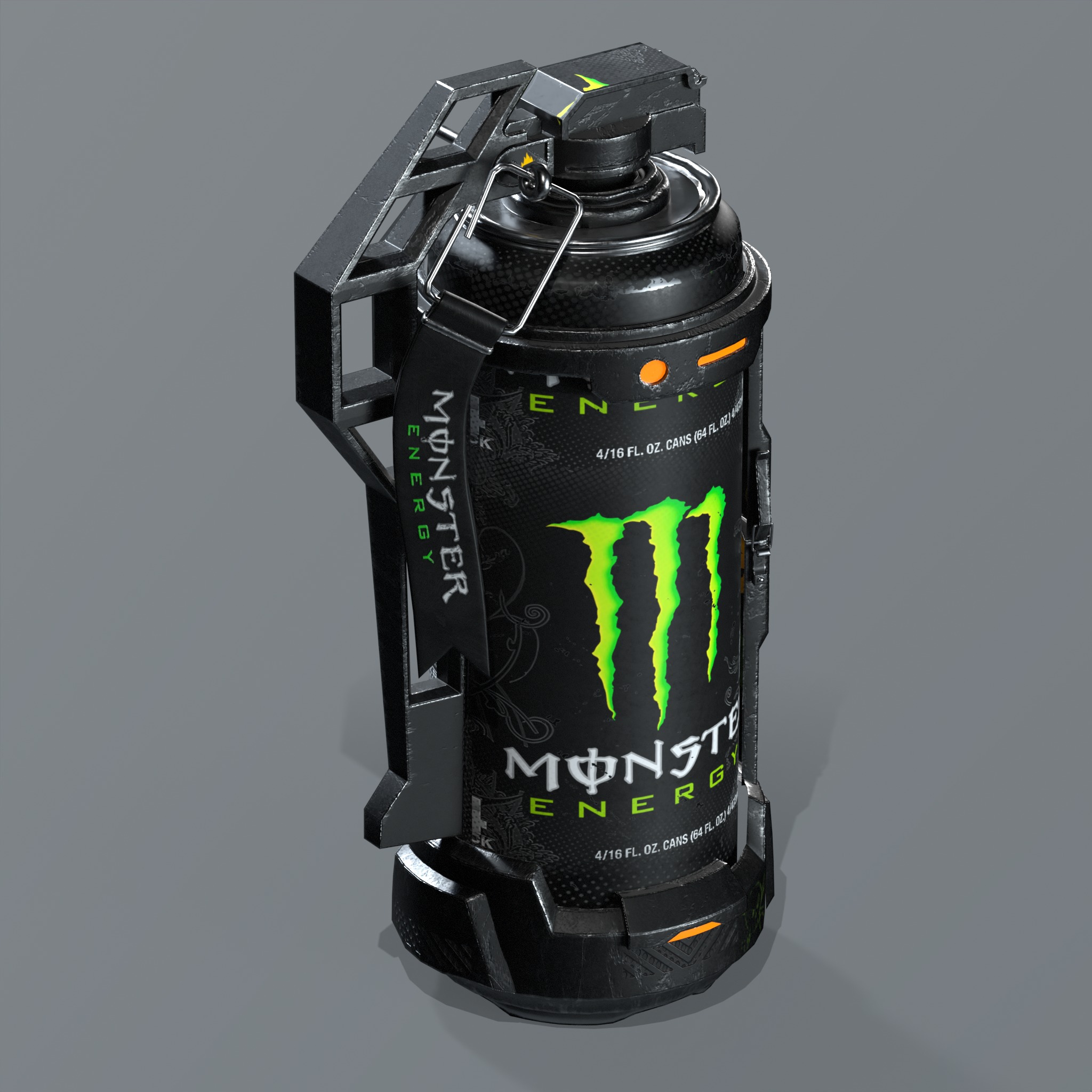 Flash Bomb Low-poly 3D model_7