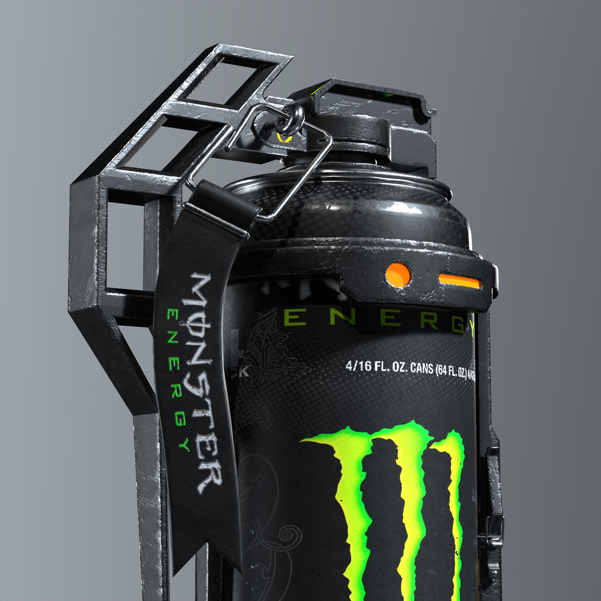 Flash Bomb Low-poly 3D model_8