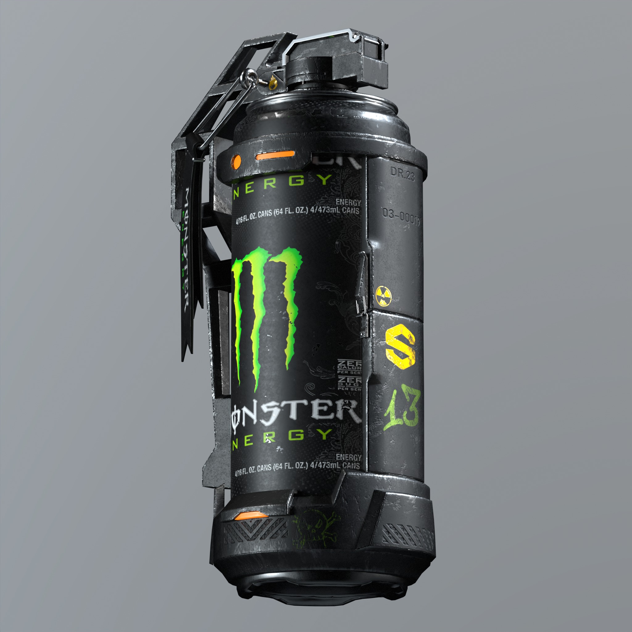 Flash Bomb Low-poly 3D model_9