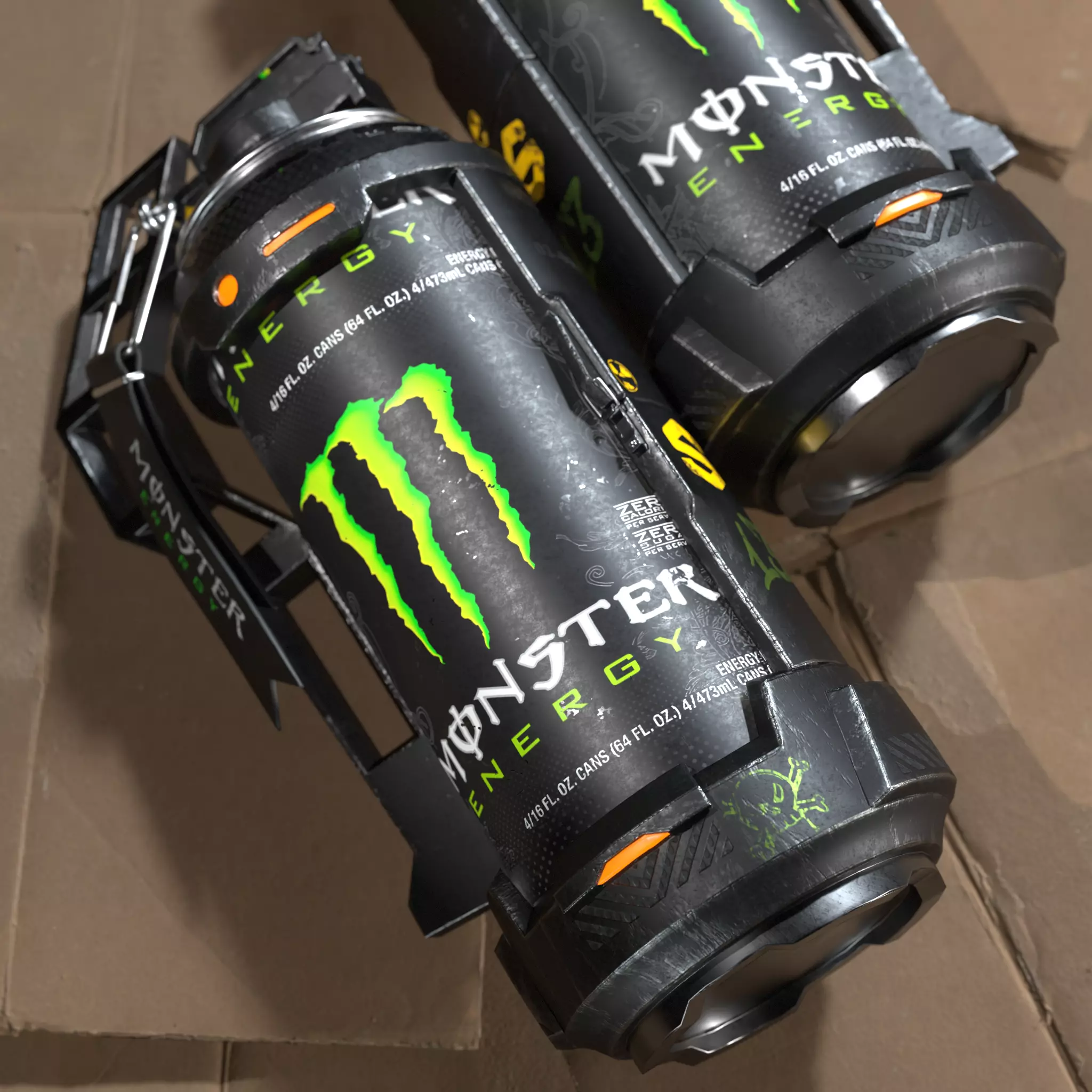 Flash Bomb Low-poly 3D model_0