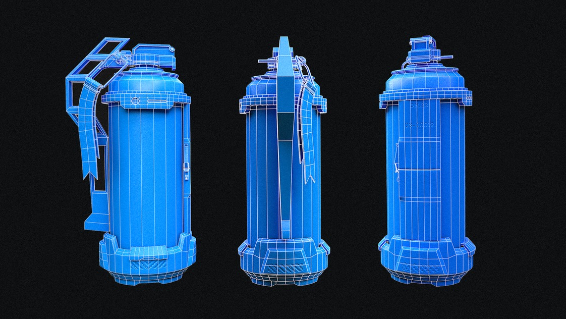 Flash Bomb Low-poly 3D model_12